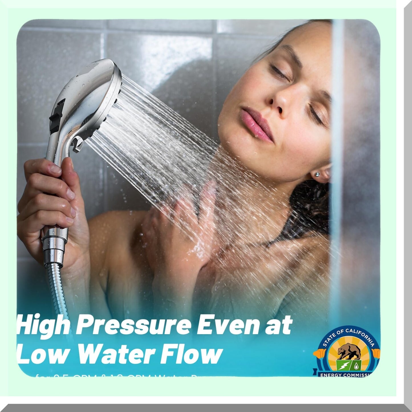 High Pressure Shower Head with Handheld Chrome