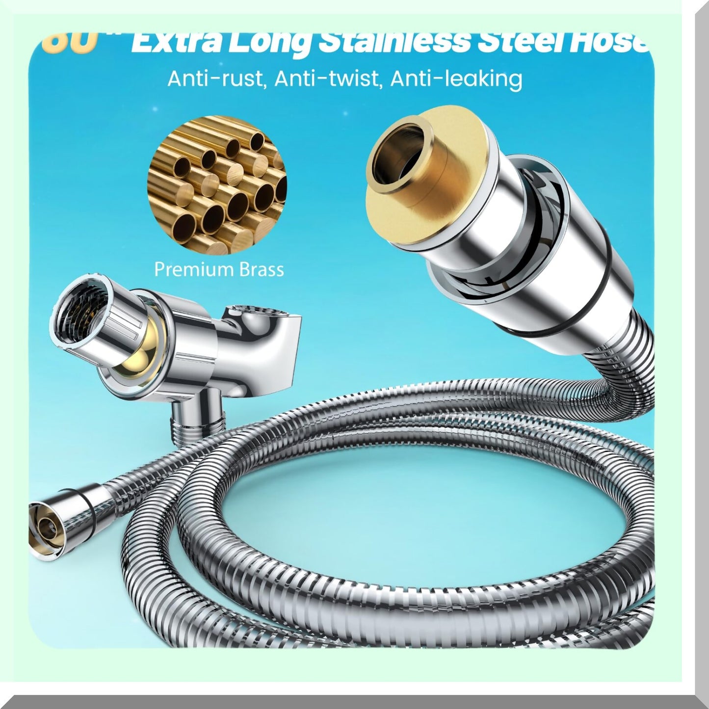 High Pressure Shower Head with Handheld Chrome