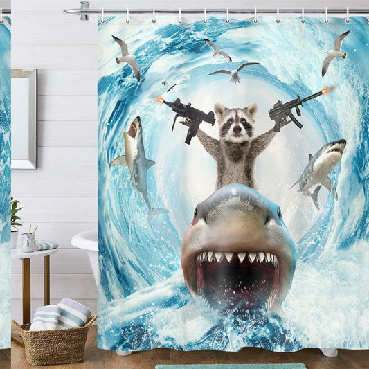 Animal Shower Curtain 69W x 70L Inch