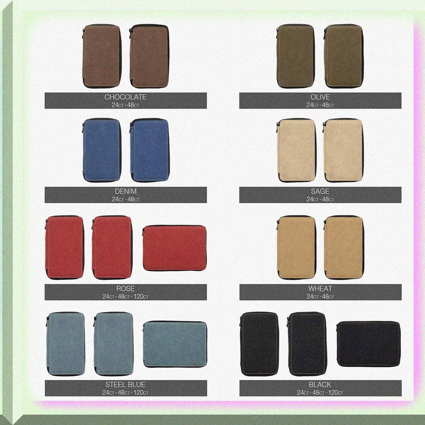 Canvas Storage Case for Pencils, Markers, Pens, Art Supplies