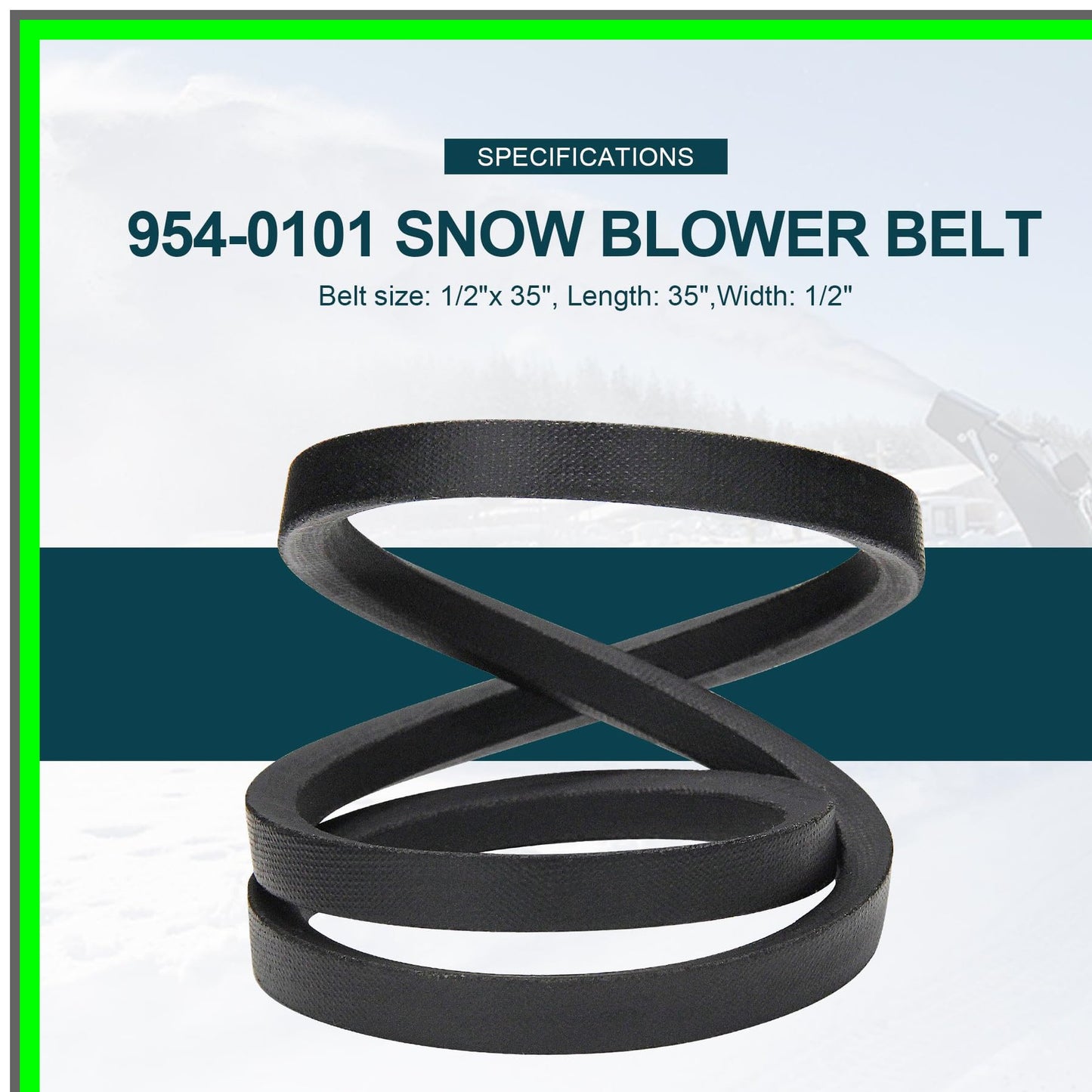 MTD Snowblower Auger Drive Belt Replacement 1/2"x35" 2 Pack