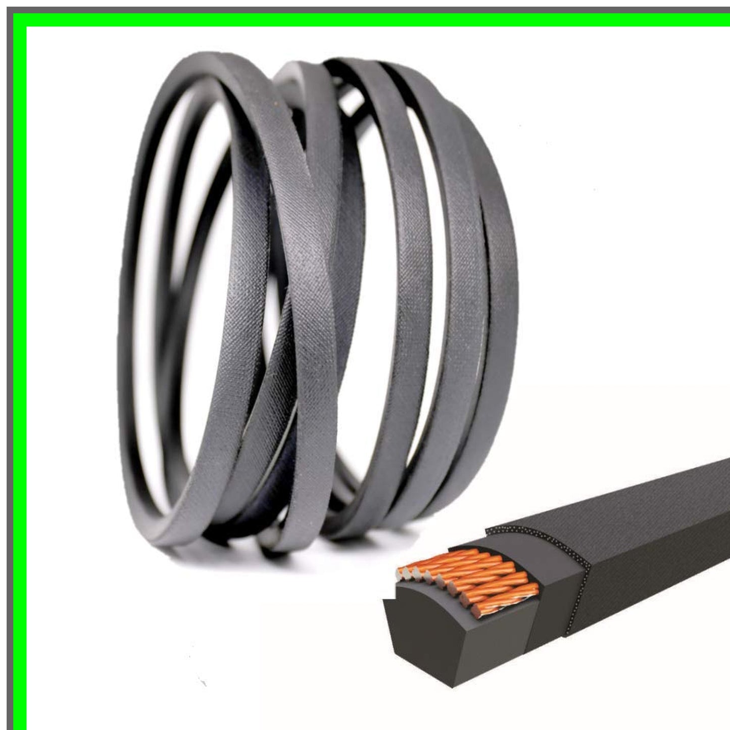 Durable Lawn Mower Deck Drive Belt 5/8" x 161" for Country Clipper