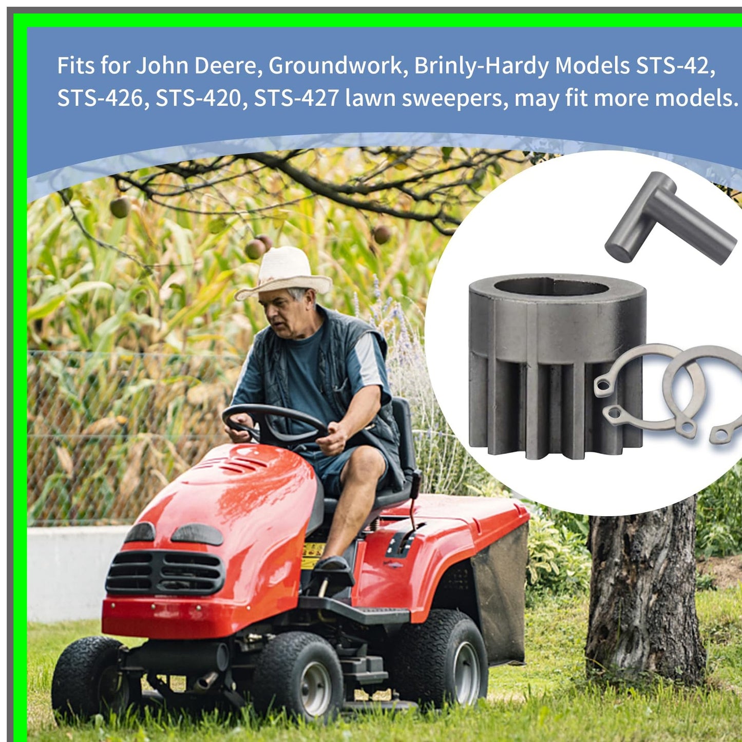 Yard Sweeper Gear Cog Set for Deere 42 Inch Lawn Maintenance