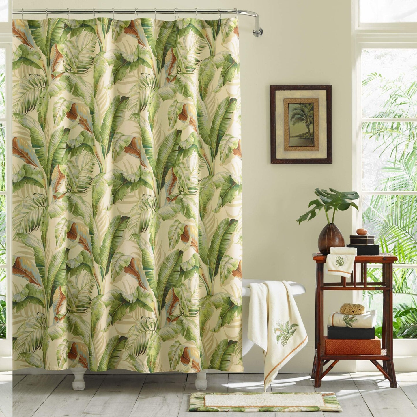 Fabric Shower Curtain, Green, 72" x 72"
