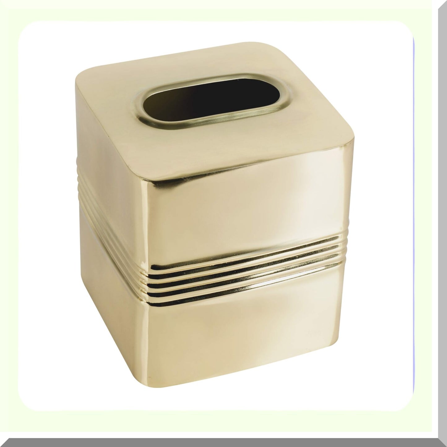 Stainless Steel Square Tissue Box Cover Gold