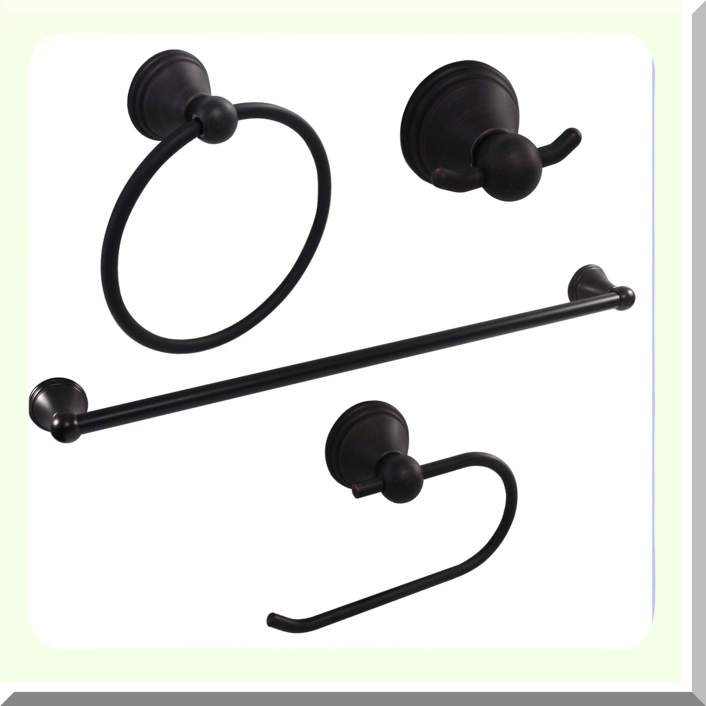 Clic 4-Piece Bathroom Accessories Set Dark Bronze