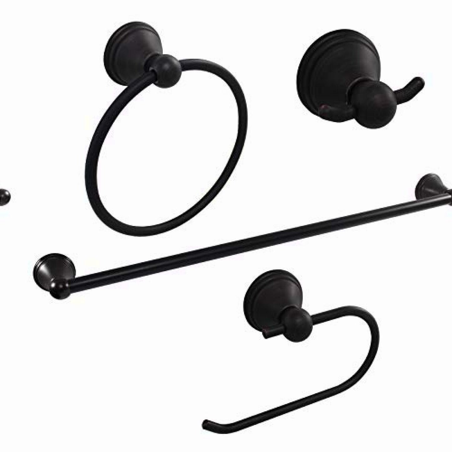 Clic 4-Piece Bathroom Accessories Set Dark Bronze