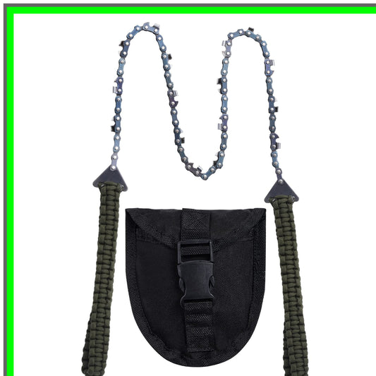 Compact Folding Chainsaw with Paracord Handle for Outdoor Survival Gear
