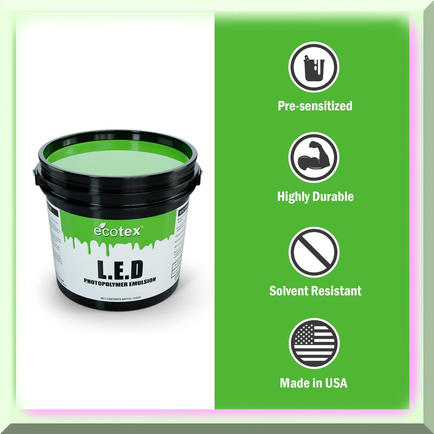 EcoGlow Silk Screen Emulsion 16oz for Plastisol Ink