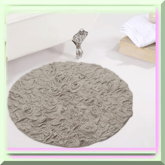 30" Round Cotton Tufted Bath Rug