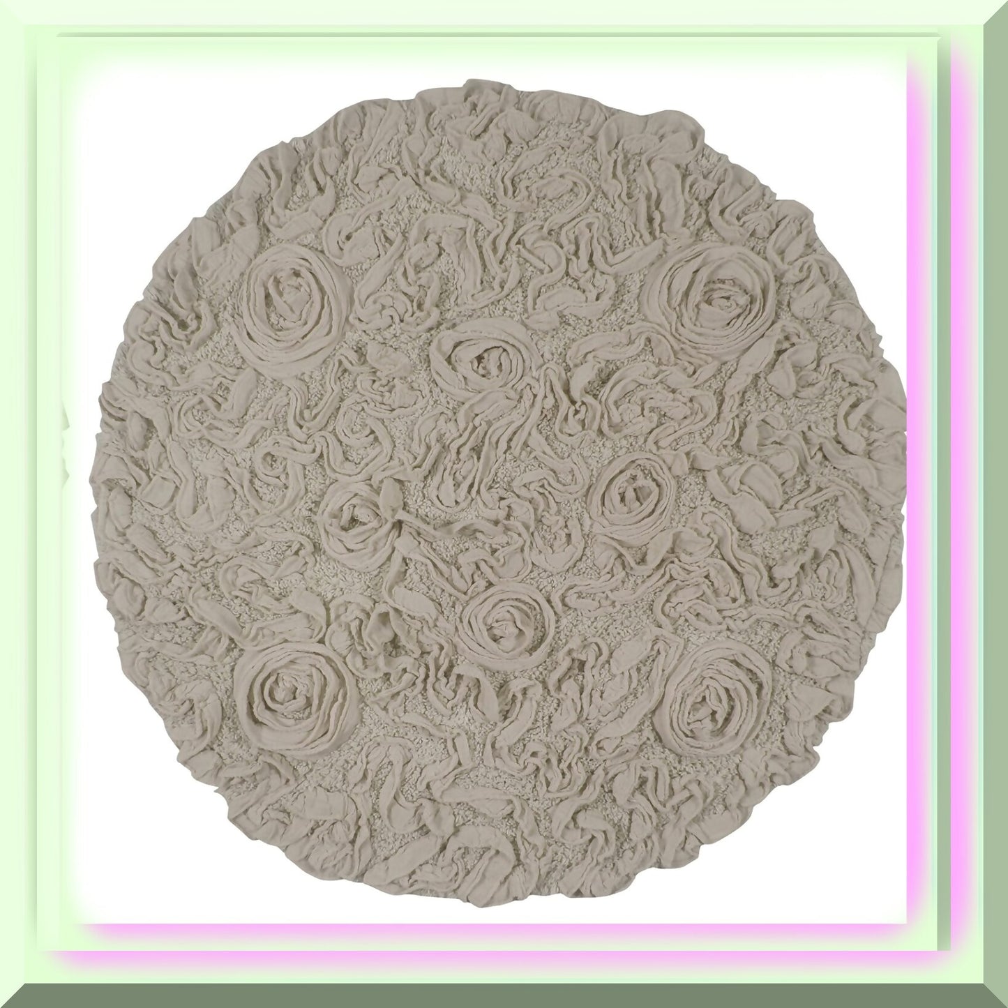 30" Round Cotton Tufted Bath Rug
