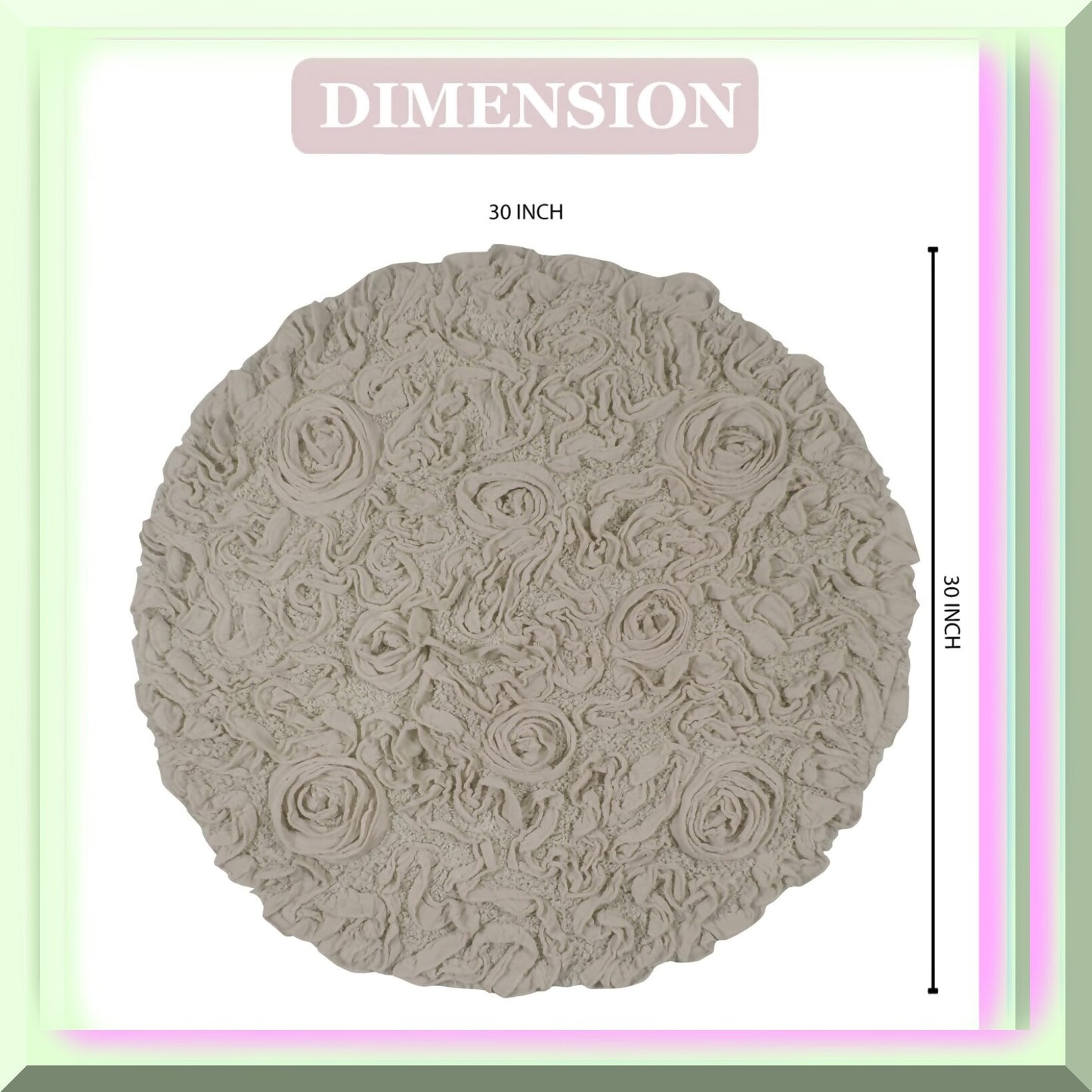 30" Round Cotton Tufted Bath Rug
