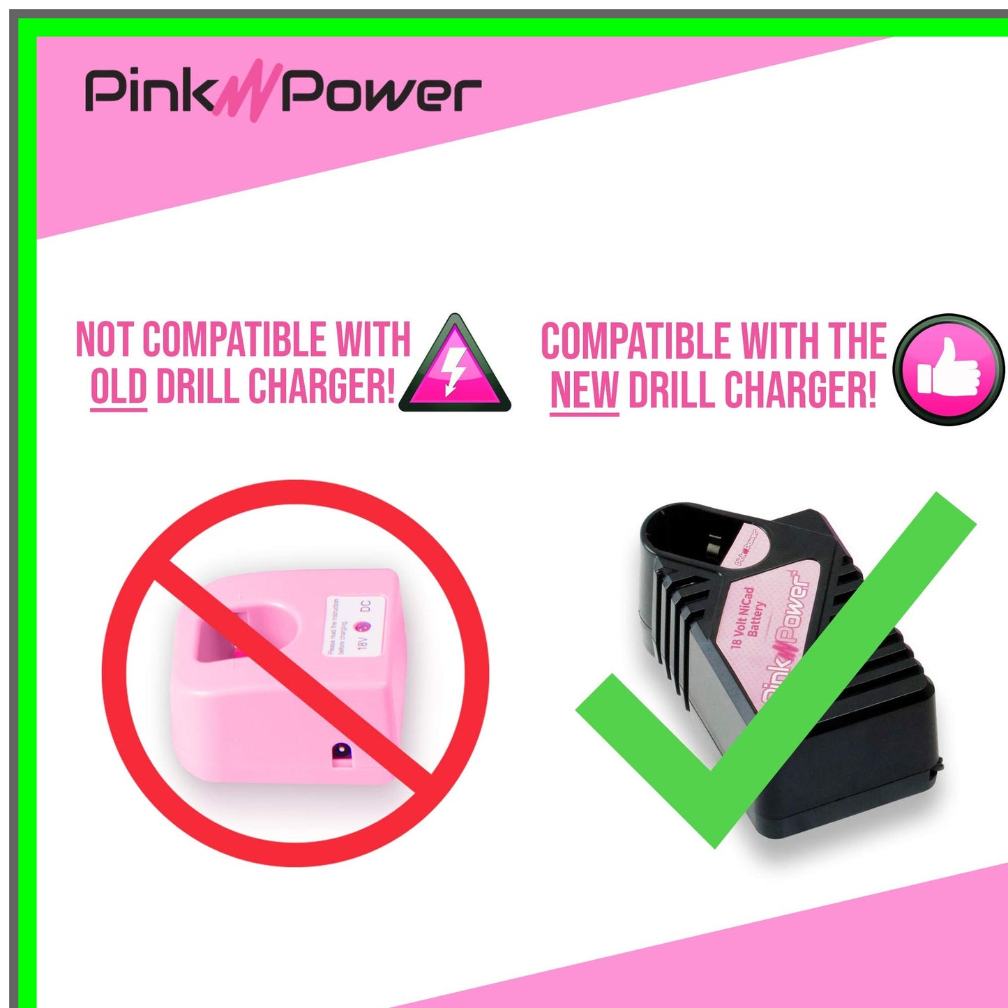 PowerPlus 18V NiCad Drill Kit Replacement Battery for Enhanced Performance