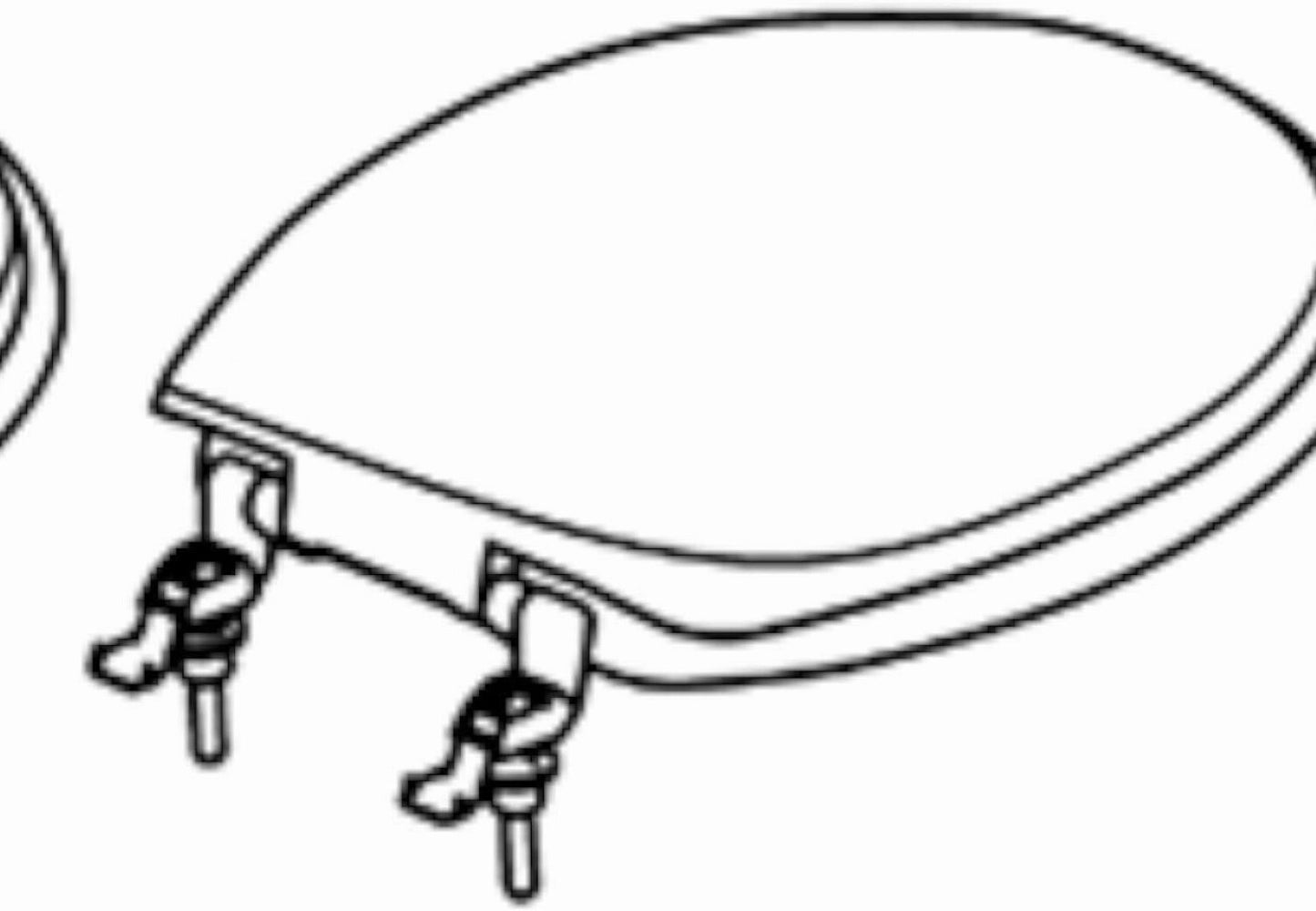 White Tet Seat and Cover Assembly