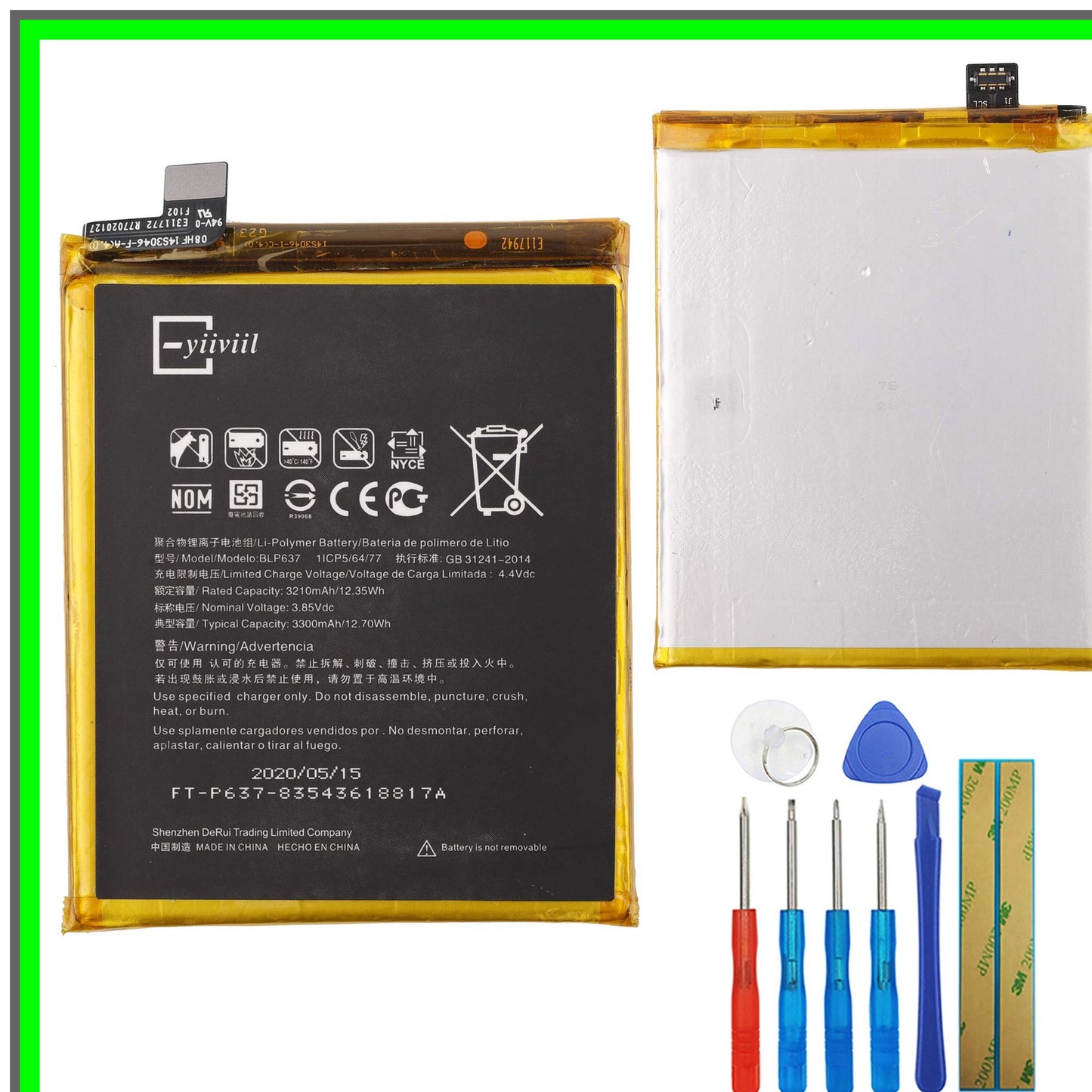 OnePlus 5 5T Replacement Battery 3210mAh Internal Battery with Tools