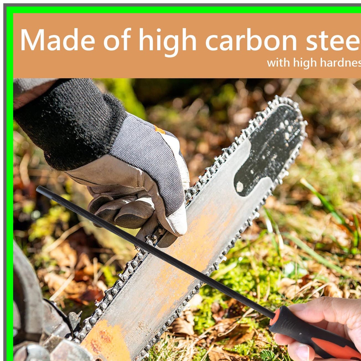 Chainsaw Sharpener File Set - 3 Sizes for Precision Chain Maintenance