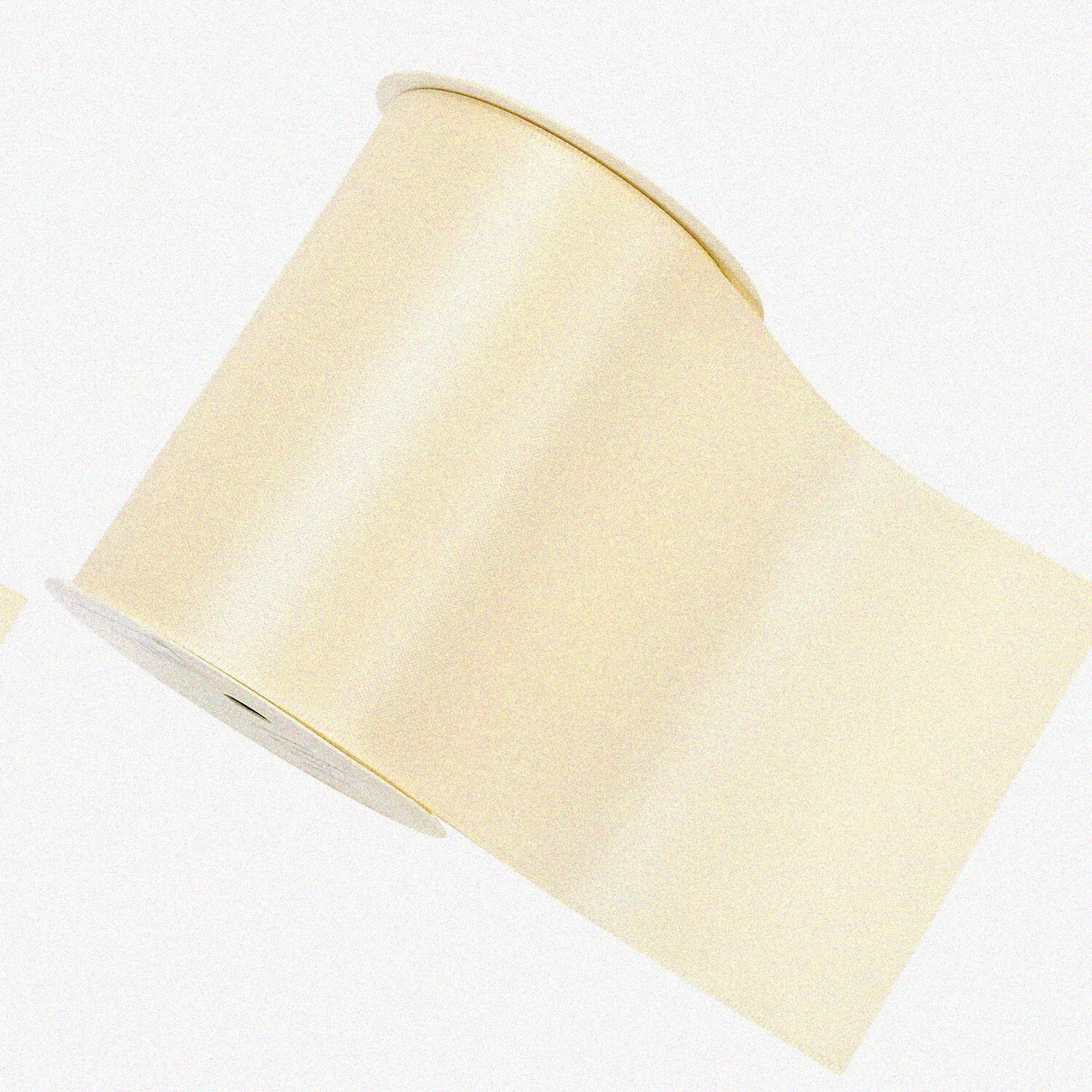 Double Face Ribbon Roll 4 Inch Ivory 5 Yards