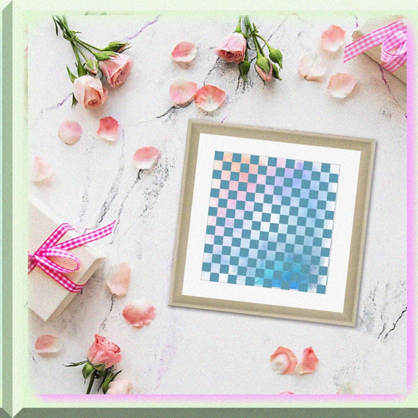 Tartan Clear Stamps Checkerboard Lattice Background