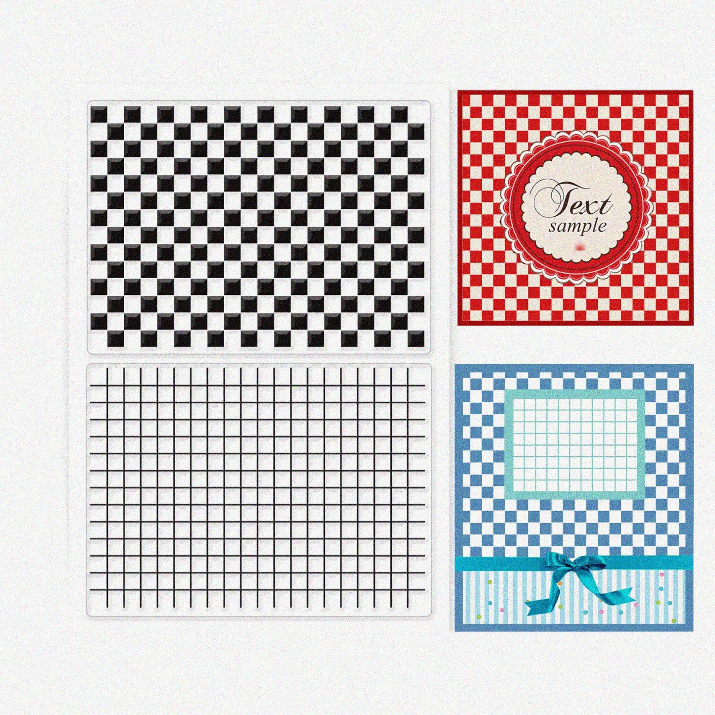 Tartan Clear Stamps Checkerboard Lattice Background