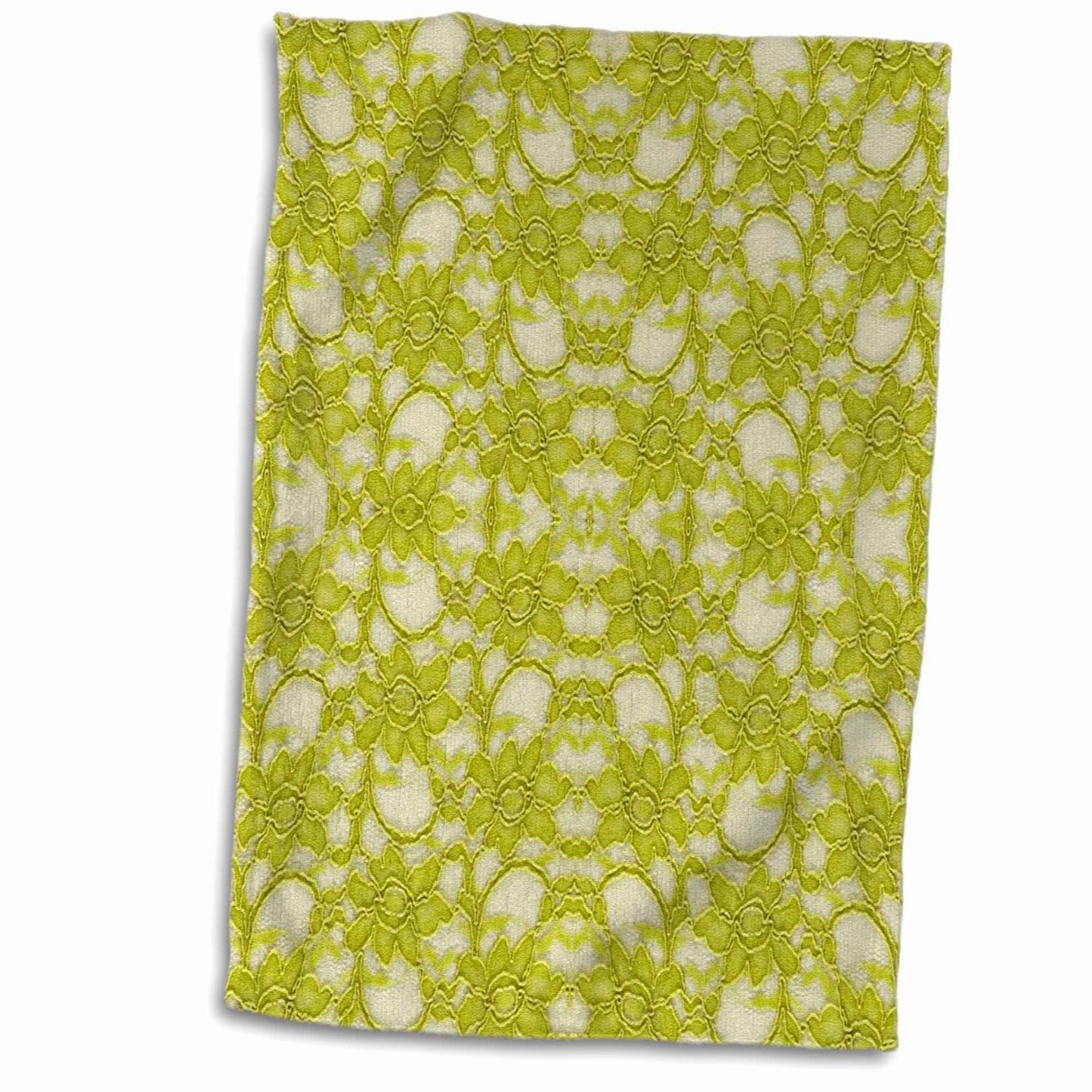 Chartreuse Lace Towel 15" x 22"