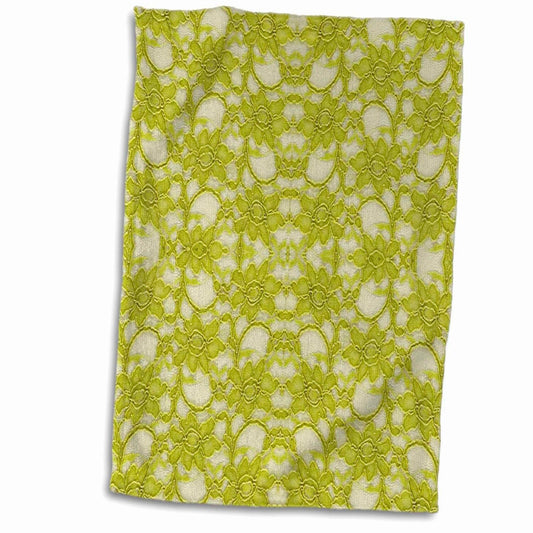 Chartreuse Lace Towel 15" x 22"