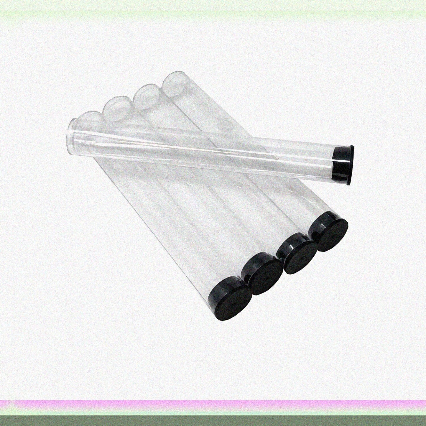 25 Pack 7/8" Interior Diameter Clear Plastic Storage Tubes