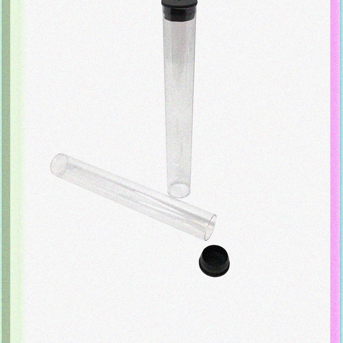 25 Pack 7/8" Interior Diameter Clear Plastic Storage Tubes