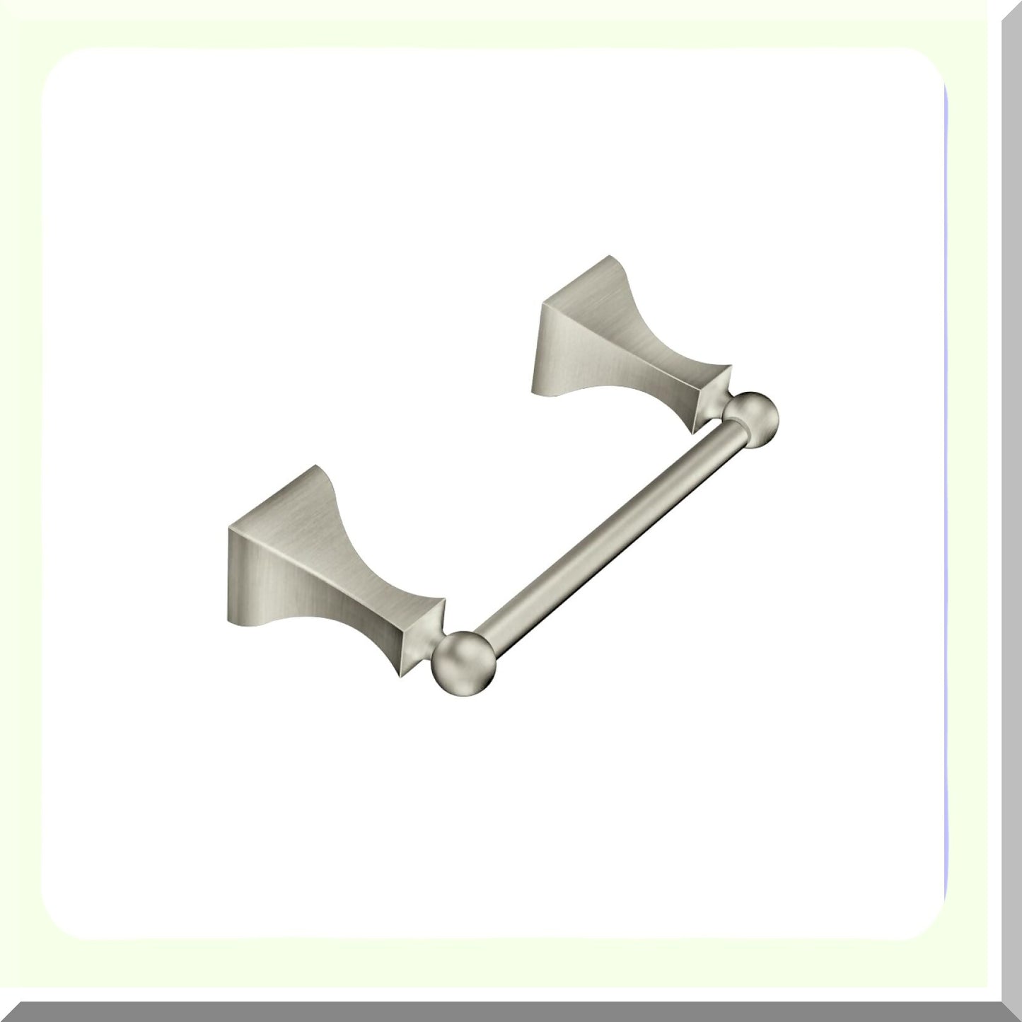 Brushed Nickel Double Post Pivoting Toilet Paper Holder