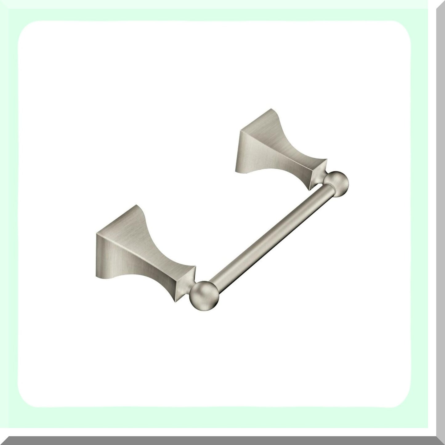 Brushed Nickel Double Post Pivoting Toilet Paper Holder