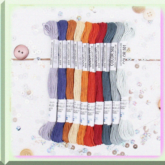 Egyptian Cotton Embroidery Floss Kit 10 Colors