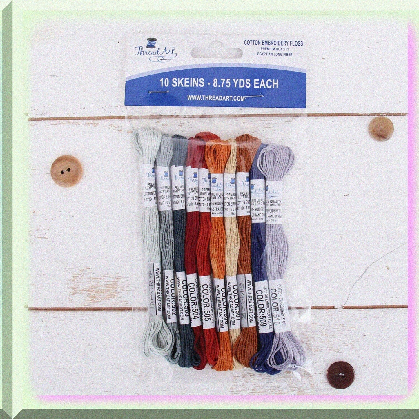 Egyptian Cotton Embroidery Floss Kit 10 Colors