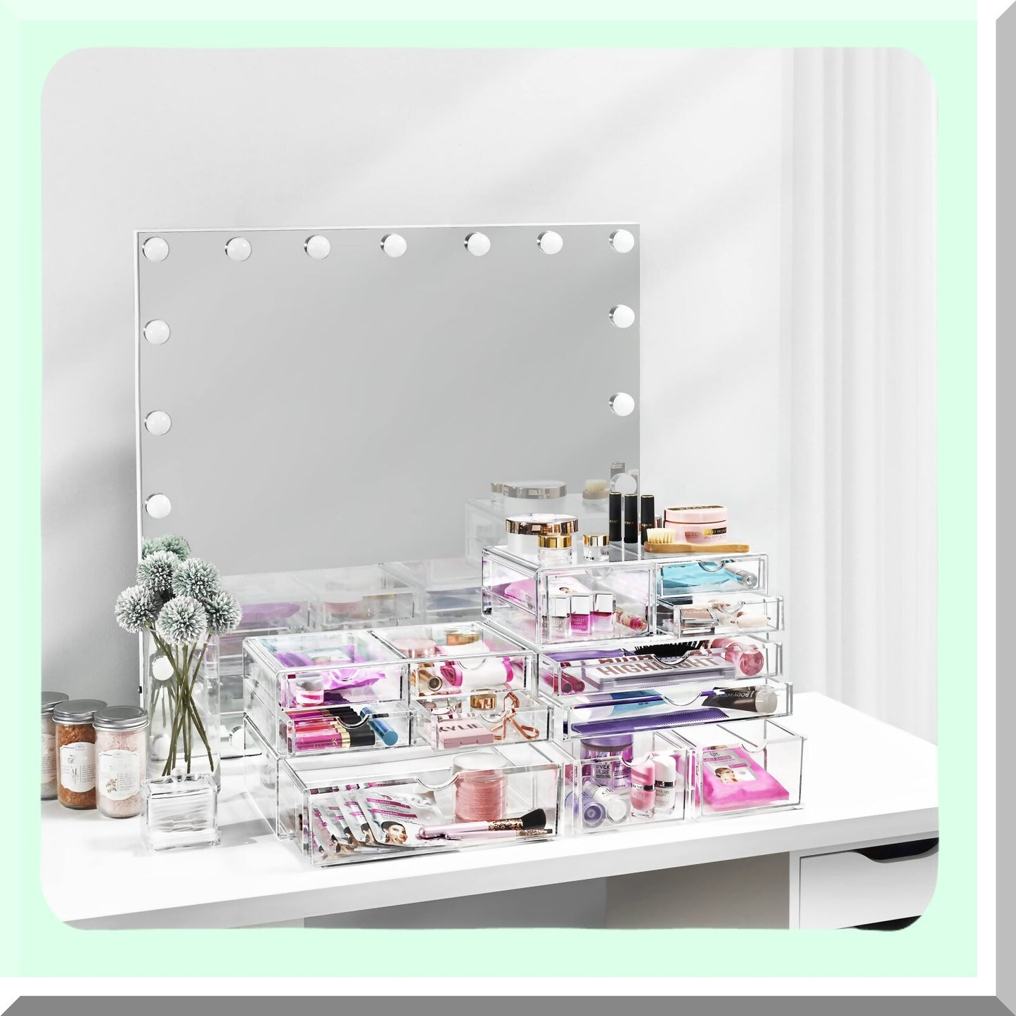 Large Stackable Acrylic Drawers for Makeup and Storage