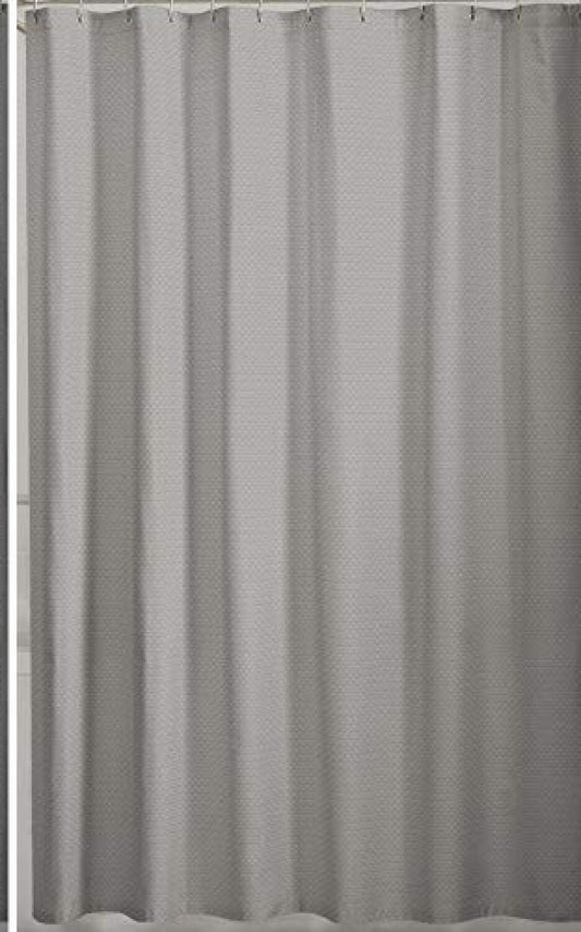 Luxury Spa Waffle Fabric Shower Curtain 70x72 Gray