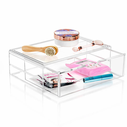 Large Stackable Acrylic Drawers for Makeup and Beauty Storage