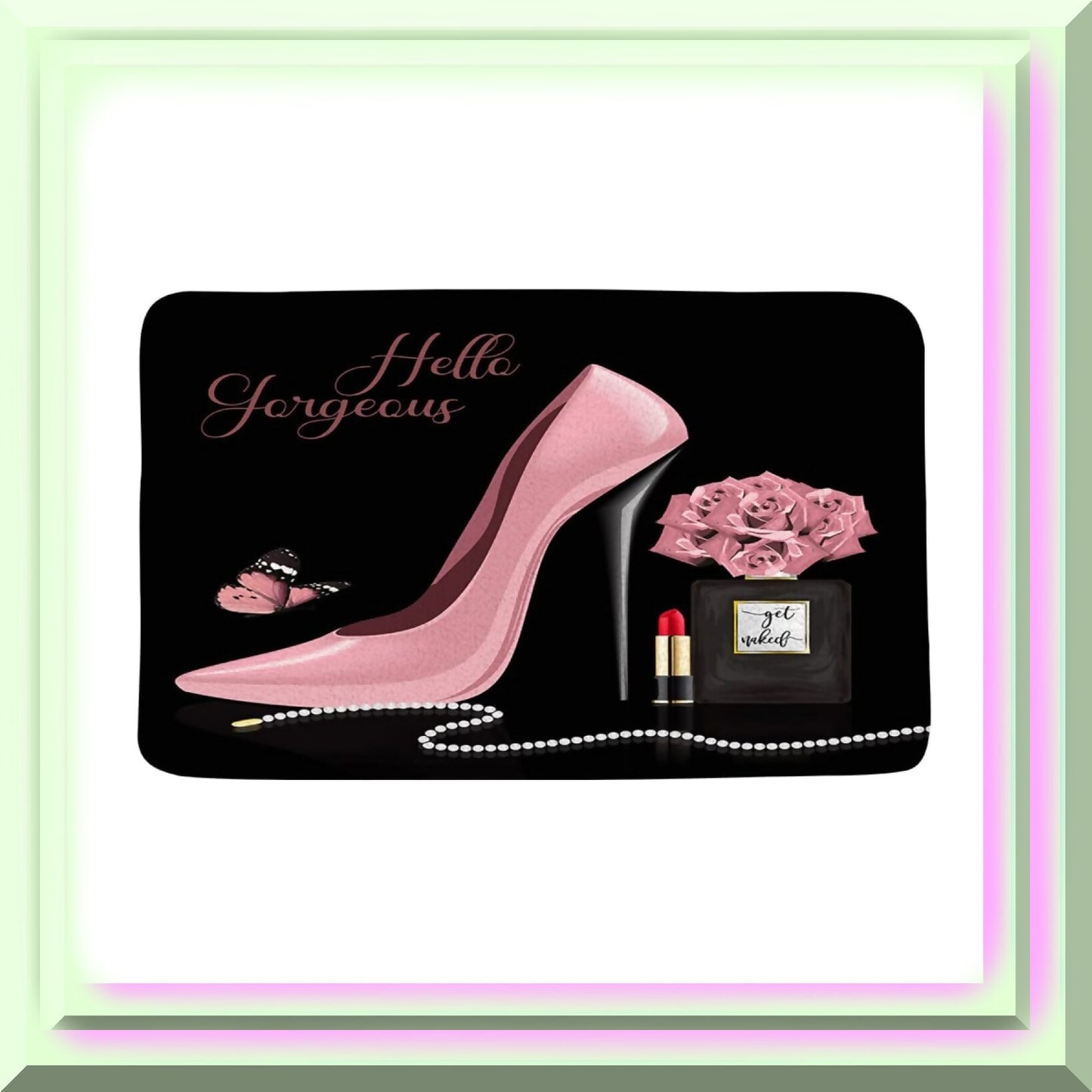 Pink High Heels Bathroom Rug 50cm