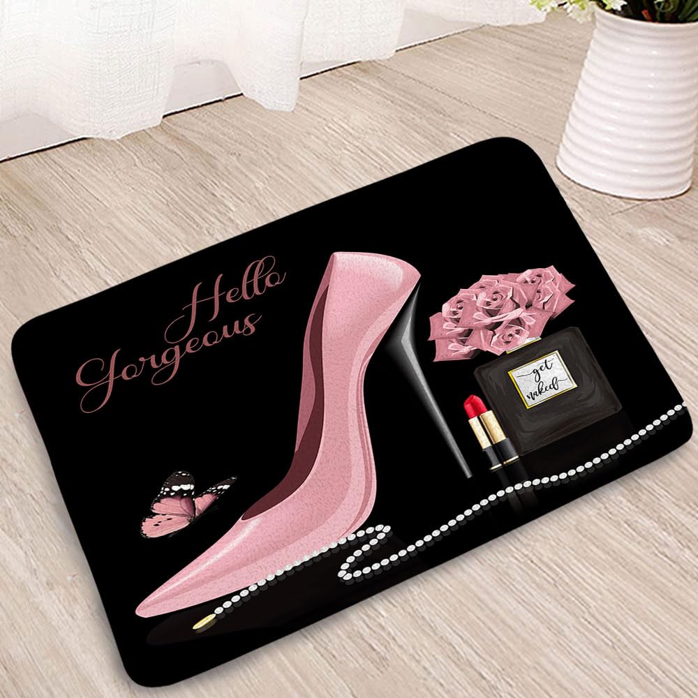 Pink High Heels Bathroom Rug 50cm
