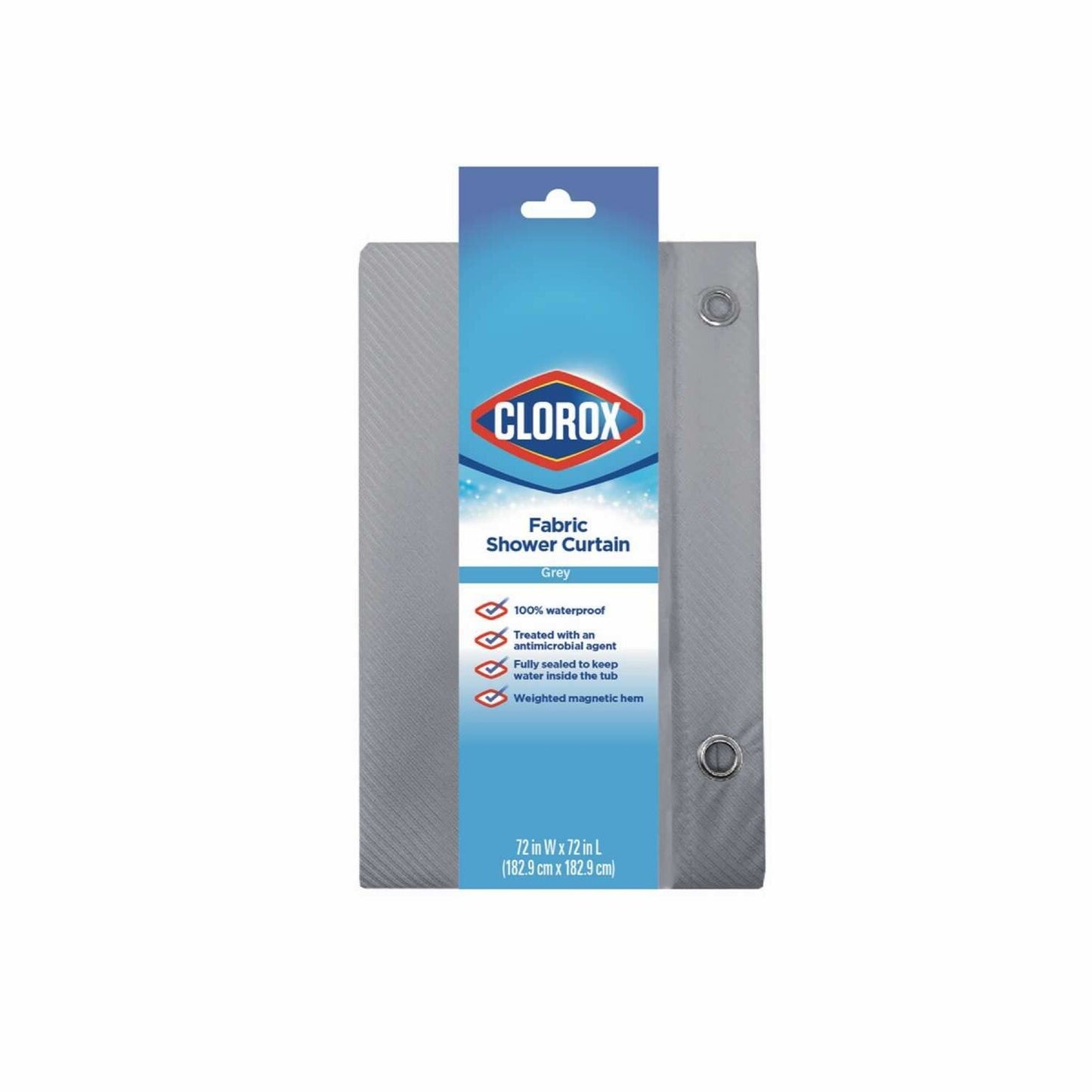 Treated Polyester Shower Curtain 70"x72" Light Grey