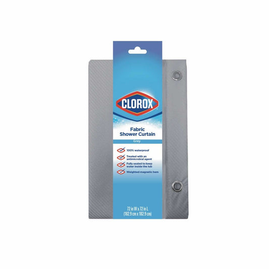 Treated Polyester Shower Curtain 70"x72" Light Grey