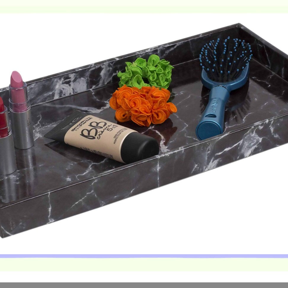Marble Vanity Tray for Jewelry and Makeup Black