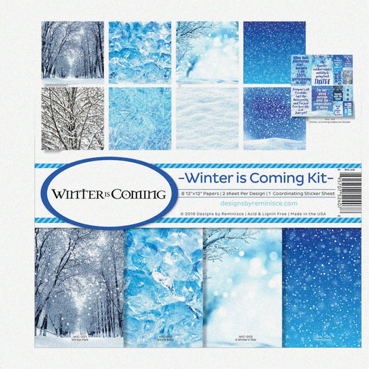 Winter Wonderland Kit with 8 12x12 Papers and Sticker