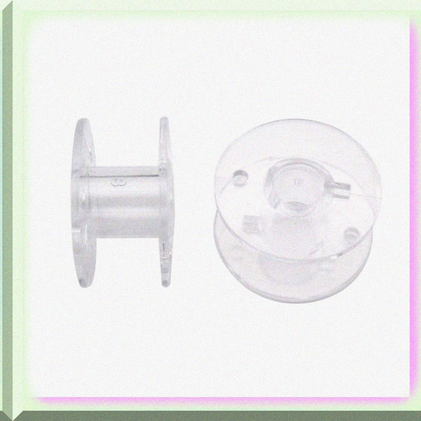 28 Plastic Bobbins with Storage Box for Husqvarna Viking Machines