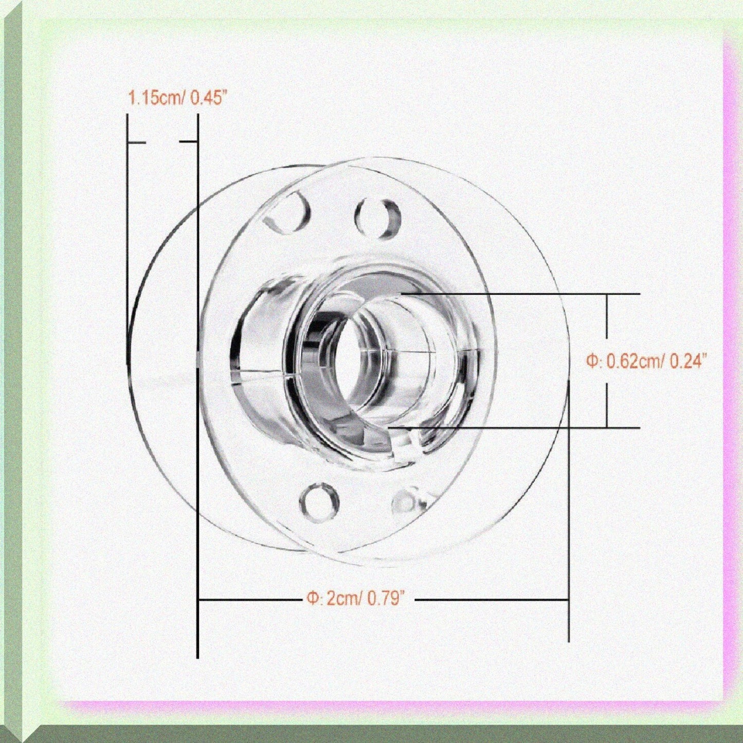 28 Plastic Bobbins with Storage Box for Husqvarna Viking Machines