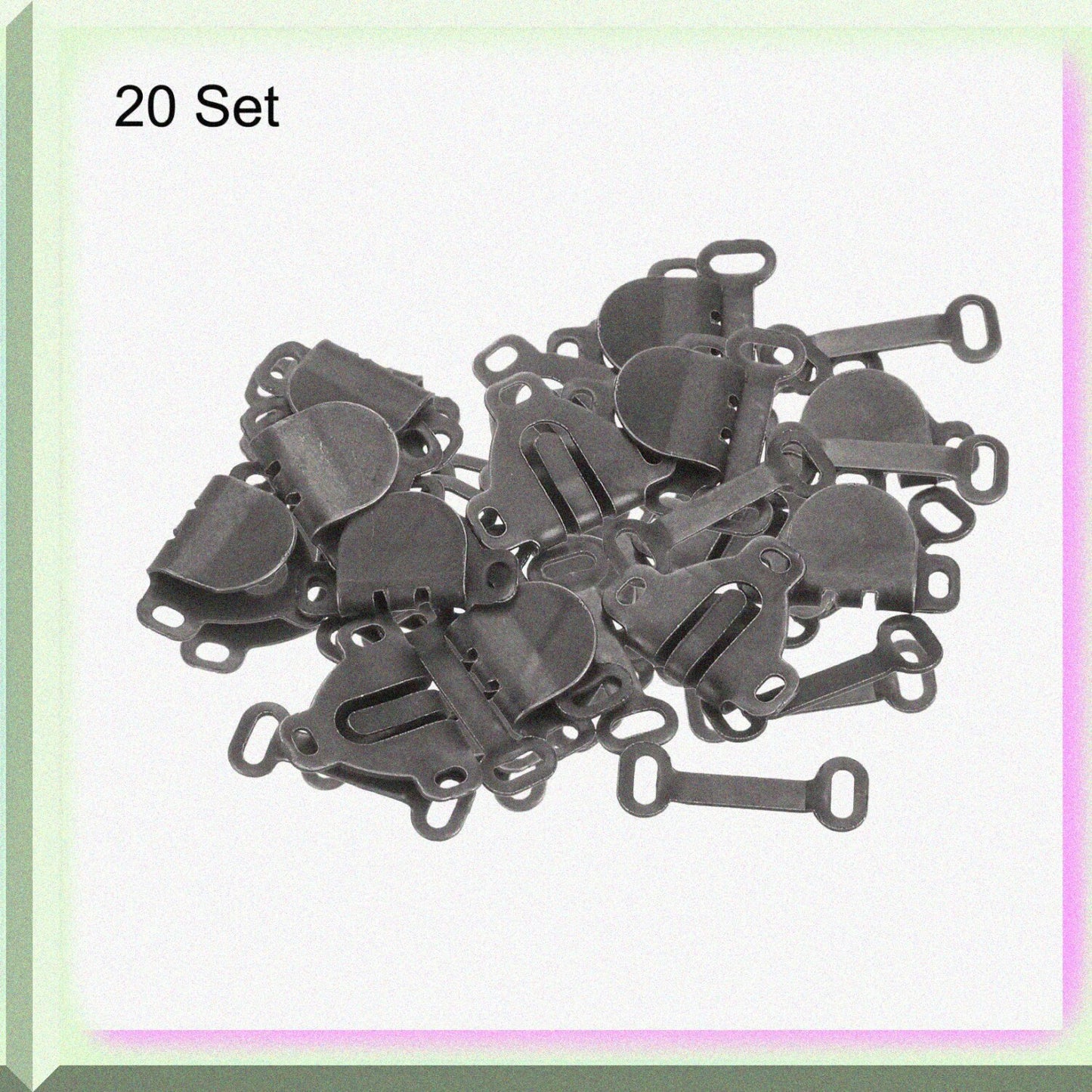 20 Sets Dark Bronze Sewing Hooks and Closures