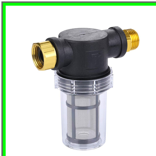 Garden Hose Sediment Filter Attachment with 100 Mesh Stainless Screen