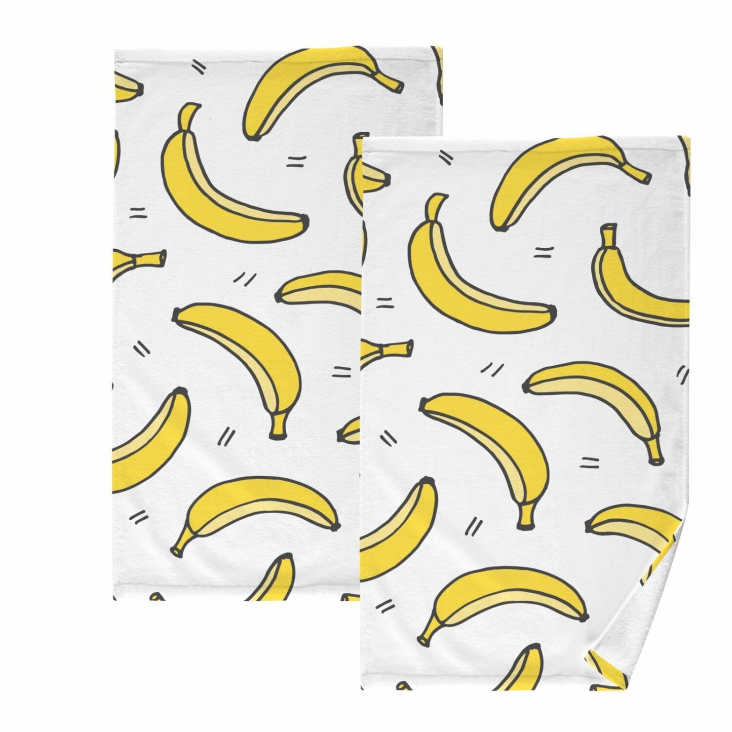 Cartoon Banana Cotton Towels Set 2 Pcs