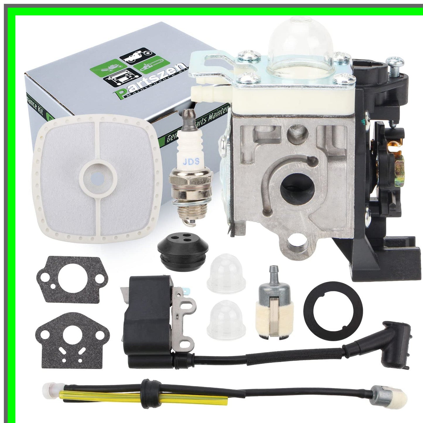 Carburetor and Ignition Coil Kit for GT225 Trimmers and SRM225 Models