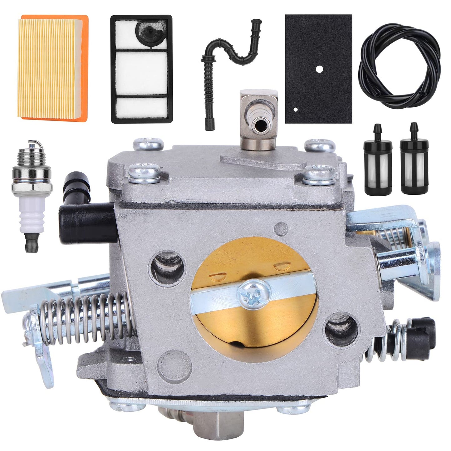 TS400 Carburetor Replacement for Concrete Cut-Off Saw with Fuel Filter and Spark Plug
