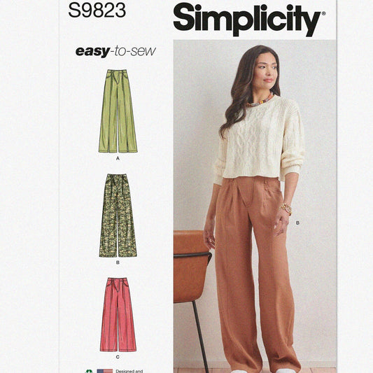 Misses' Pants Sewing Pattern Kit in Multicolor Sizes 6-14