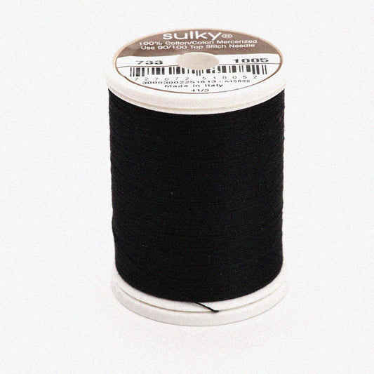 400D Cotton Thread 30wt Black 500 yd