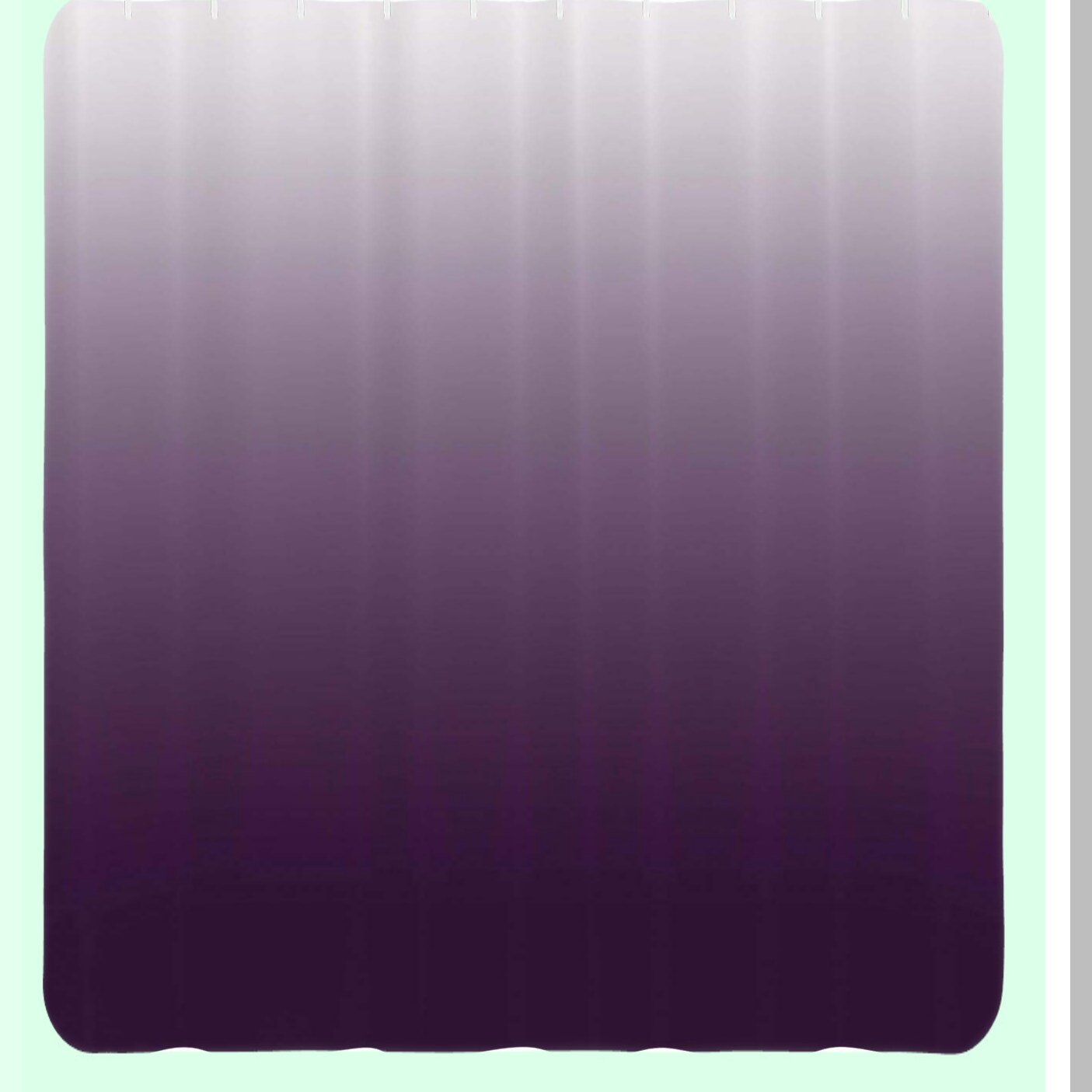 Ombre Shower Curtain 69x75 inches Eggplant White